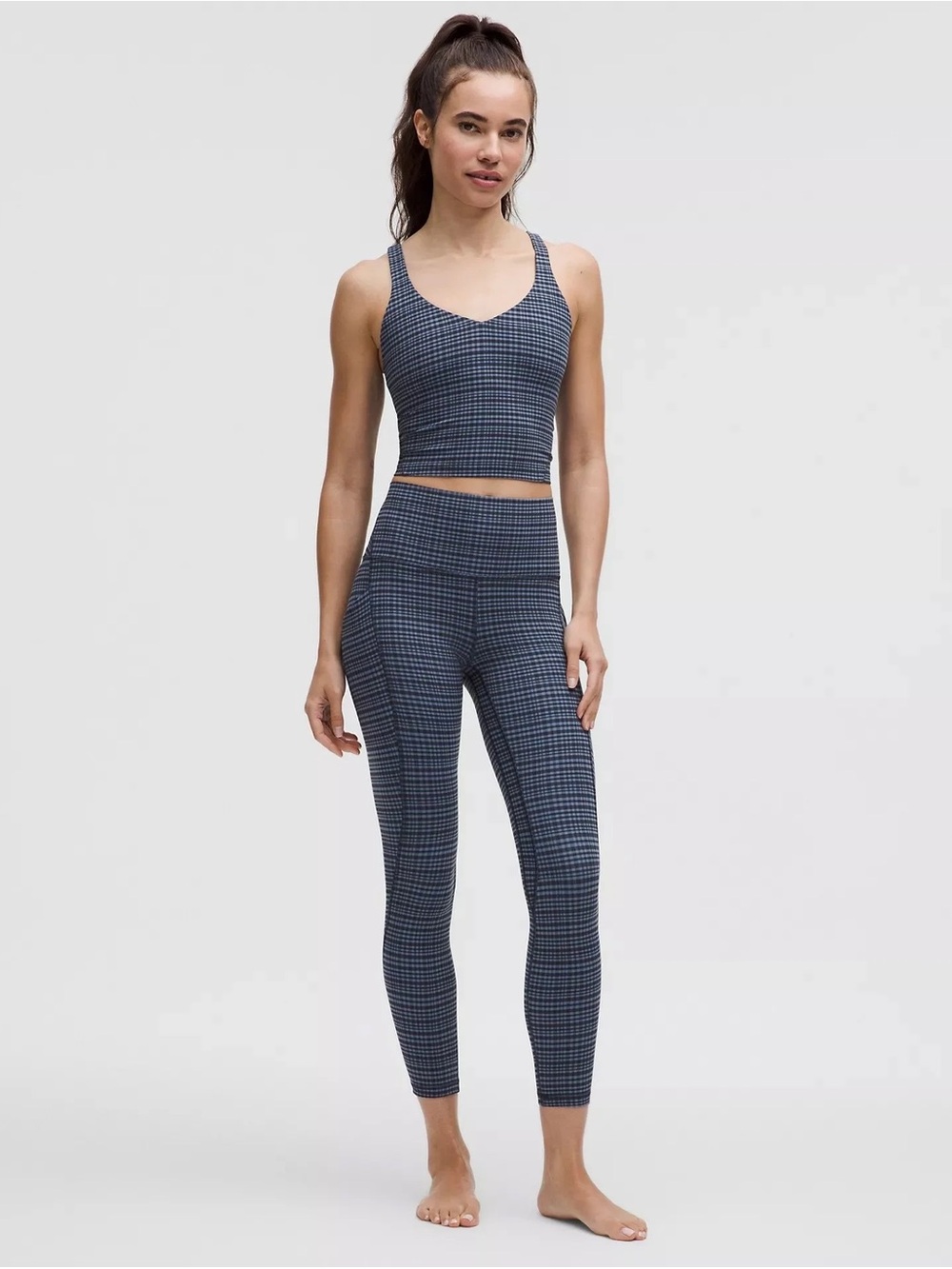 NWT Lululemon Align tank denim grid, size 12